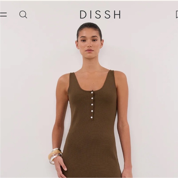 DISSH • Olive sleeveless maxi dress - XS - Picture 2 of 9